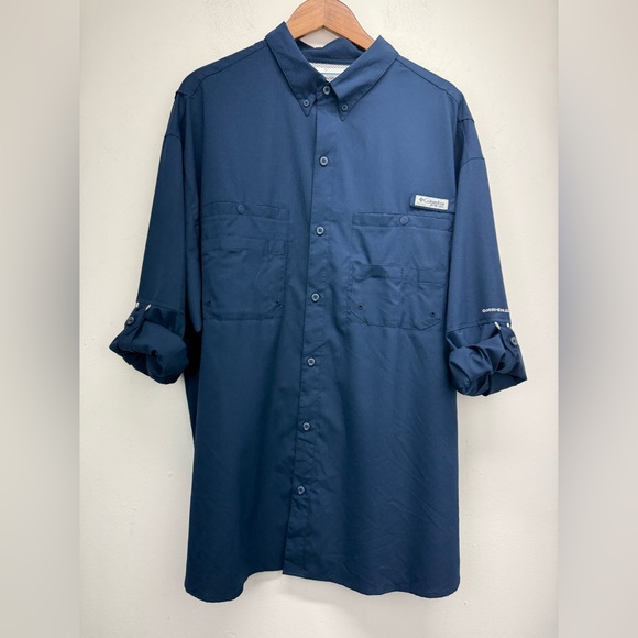 Columbia PFG size XXL Men’s Blue Button Down Long Sleeve Outdoor Fishing Shirt - Picture 9 of 10